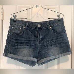 Almost Famous Juniors Hyped Up High Rise Denim Short Shorts (13)